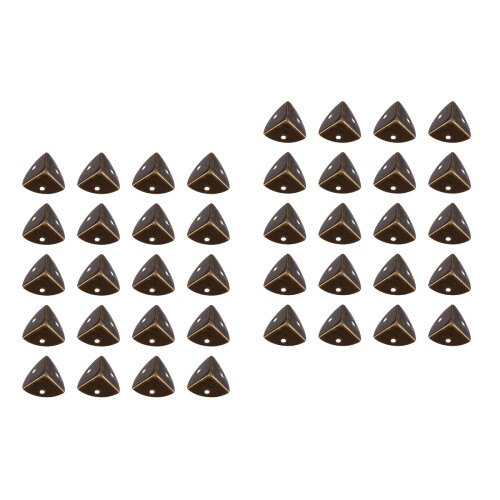 40Pièces Protections D’angle Bois Vintage Pour Coffres 2
