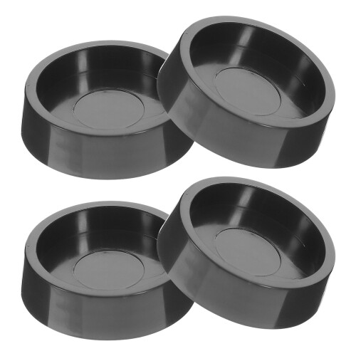 12Pièces Stop Roulettes Bureau Noir Protection Sol Caoutchouc 1