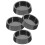 12Pièces Stop Roulettes Bureau Noir Protection Sol Caoutchouc 3