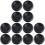 12Pièces Stop Roulettes Bureau Noir Protection Sol Caoutchouc 9