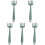 5Pcs Dark Green Silicone Cooking Forks Ergonomic Kitchen Tools 4