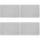 4Pièces Mat PU Gris Protection Table 9