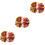 3St Pe Metallic Cheer Pompom Multi Kleur Performance Props 6
