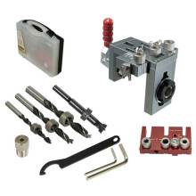 Träbearbetning Dowelling Jig Kit Justerbar 3 i 1 Träborrguide Puncher Locator Trä Hålöppnare Snickeri DIY-Verktyg