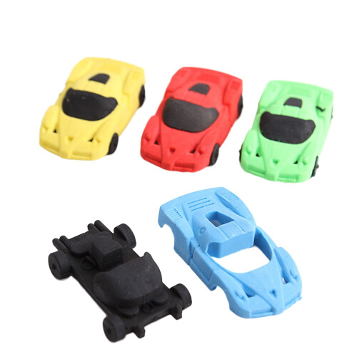 24Pcs Detachable Car Eraser Stationery Assorted Colors 1