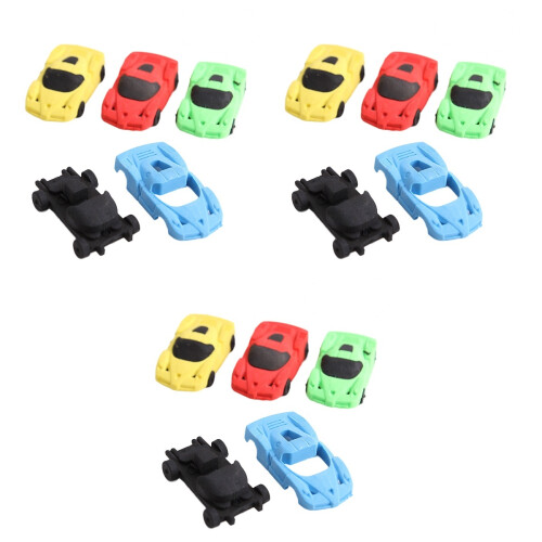 24Pcs Detachable Car Eraser Stationery Assorted Colors 2