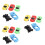24Pcs Detachable Car Eraser Stationery Assorted Colors 7