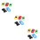 24Pcs Detachable Car Eraser Stationery Assorted Colors 9