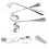 2Sets Durable Silver Angled Feeding Spoon and Curved Fork for Patients 9
