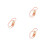 3Pièces Lanières Silicone Orange Pour Téléphone, Cou Résistant 2