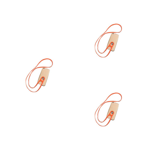 3Pièces Lanières Silicone Orange Pour Téléphone, Cou Résistant 1
