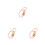 3Pièces Lanières Silicone Orange Pour Téléphone, Cou Résistant 3