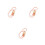 3Pièces Lanières Silicone Orange Pour Téléphone, Cou Résistant 5