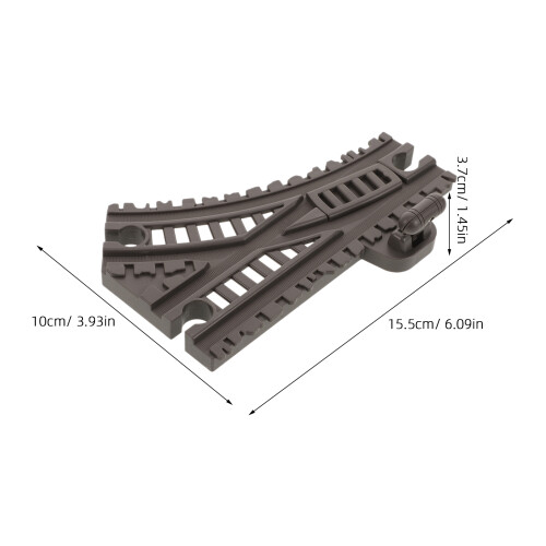 4Pcs Plastic Train Track Switches Black Replacement Expansion for Kids 2