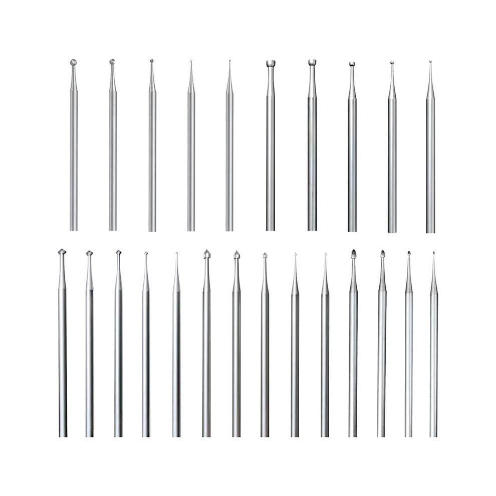 24 Pcs 3/32Inch Shank Burr Sets,Includes Burs, Stone Setting Bits, Round Cup Burr, 90Âº Hart Burs And Bud Bur Kits 6033966965957