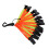 12PCS Reflective PVC Trail Markers with Clips, Yellow/Orange 2