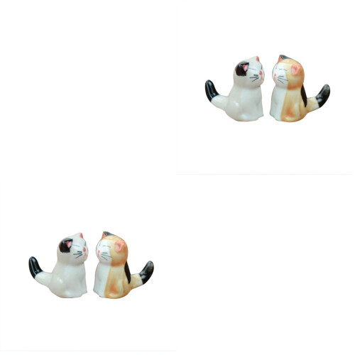 2Pcs Assorted Color Ceramic Chopstick Pillow Cute Plutus Cat Design 1