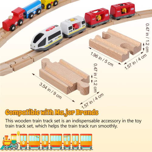 90St Treinspoor Set Schatkleurig Duurzaam Speelgoed 1