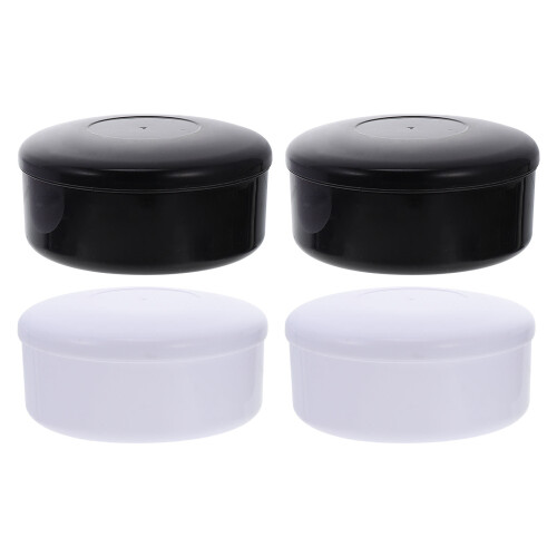 Compact Plastic Chess Pieces Container Black White Storage 1