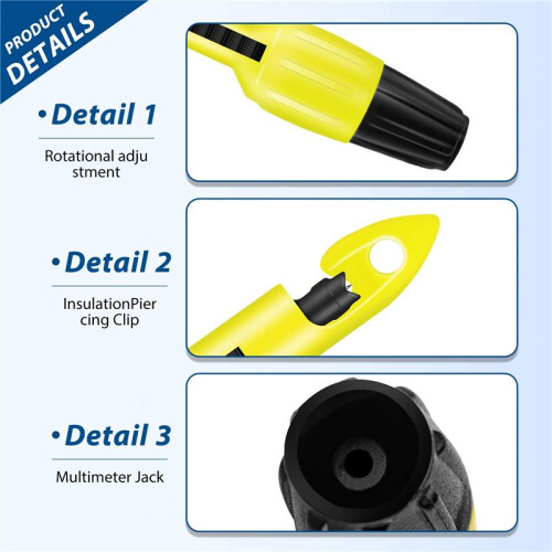 Wire Piercing Probe Piercing Clip Set Wire Piercing Tool for Insulation Piercing Test for Multimeter Voltage Voltmeter 1