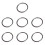7Pcs Smooth Chun Hand Strength Training Rings Durable 10