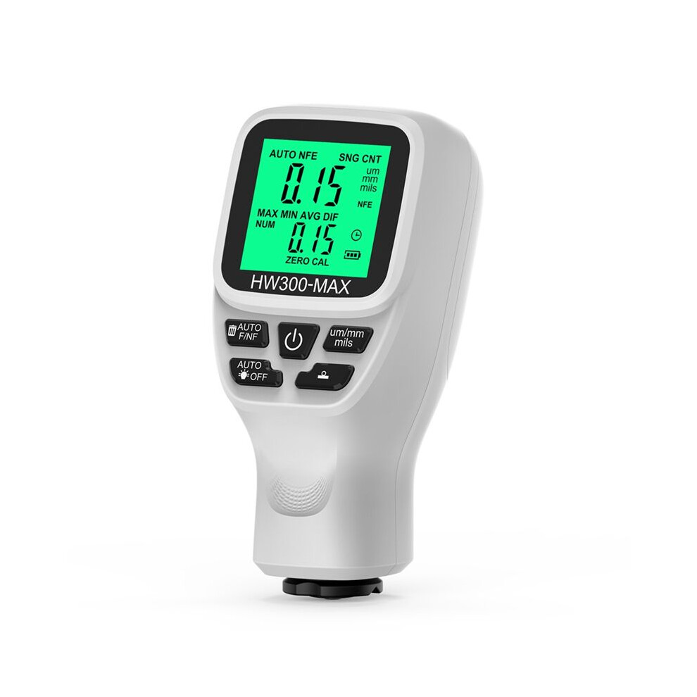 Hw300-Max Coating Thickness Gauge 0-2000Um Car Paint Film Thickness Tester Car Coating Measuring Tool White 6032093490967