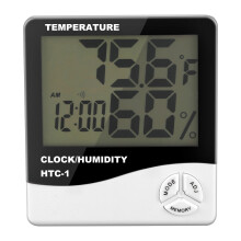 Digitaal LCD-Scherm Binnen Buiten Kamer Elektronische Temperatuur-Vochtigheidsmeter Thermometer Hygrometer Weerstation Wekker