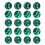 40Pièces Cabochons 14Mm Vert Gemme Verre Pour DIY 2
