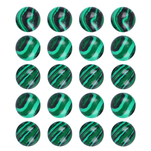40Pièces Cabochons 14Mm Vert Gemme Verre Pour DIY 1