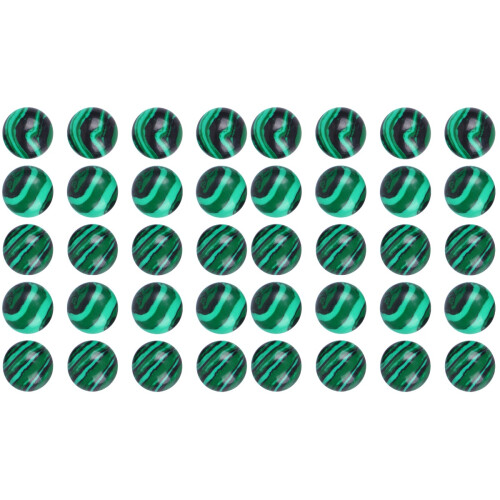 40Pièces Cabochons 14Mm Vert Gemme Verre Pour DIY 2