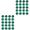40Pièces Cabochons 14Mm Vert Gemme Verre Pour DIY 4