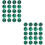 40Pièces Cabochons 14Mm Vert Gemme Verre Pour DIY 6