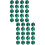 40Pièces Cabochons 14Mm Vert Gemme Verre Pour DIY 7