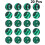 40Pièces Cabochons 14Mm Vert Gemme Verre Pour DIY 8