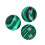 40Pièces Cabochons 14Mm Vert Gemme Verre Pour DIY 9