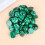 40Pièces Cabochons 14Mm Vert Gemme Verre Pour DIY 10