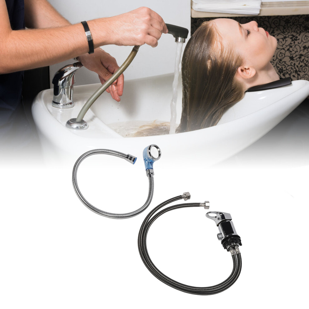 Blue Shampoo Bowl Sprayer Kit 70Cm Faucet & Hose For Hair Salon