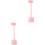 2Pièces Toilettage Rose Pour Chats En ABS 3