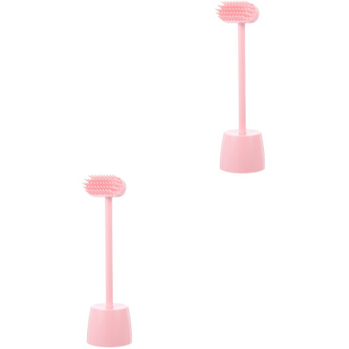 2Pièces Toilettage Rose Pour Chats En ABS 2