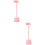 2Pièces Toilettage Rose Pour Chats En ABS 6