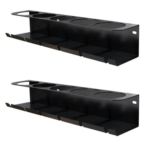 2PCS Pneumatic Tool Holder/Aerosol Rack Combo, Wall Mounted Spray Can Bottle Holder, Air Tool Organizer