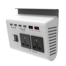 Car Power Inverter 4 USB Ports 2 AC Outlets 12V to 220V White