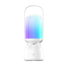 Enceinte Portable D'Extérieur Sans Fil avec Éclairage D'Ambiance RVB et Lecteur de Musique pour Camping et Pique-Nique