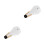 2Pièces Mute Trompette ABS Argent Compact Pour Pratique Efficace 8