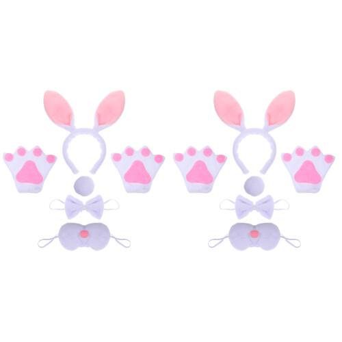 2Ensembles Accessoires Cosplay Bandeau Nez Queue 1