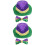 2Ensembles Ensemble Bow Tie Chapeaux Colorés Décoratifs 5