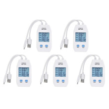 5X USB Tester, -T LCD USB Tester Detector Voltmeter Ammeter Digital Power Capacity Tester Meter(UT658 Dual)