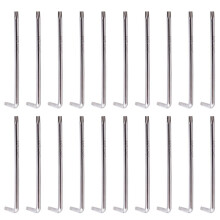 20X Long Arm Tamper Proof Torx Star Key Wrench Silver, T25 100mm