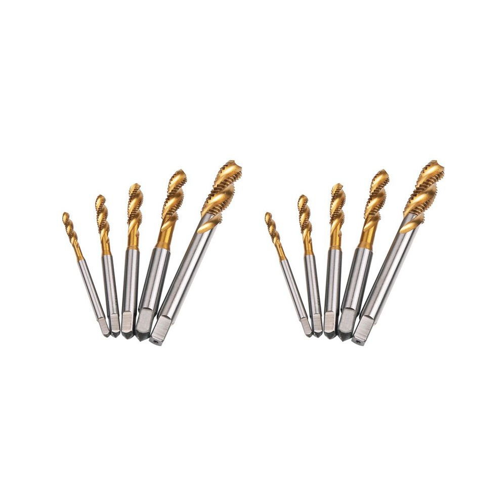 Spiral Pointed Taps Tapping Thread Forming Tap Hss 10Pc Metric Spiral Fluted Machine Screw Tap M3 M4 M5 M6 M8 6133495337406