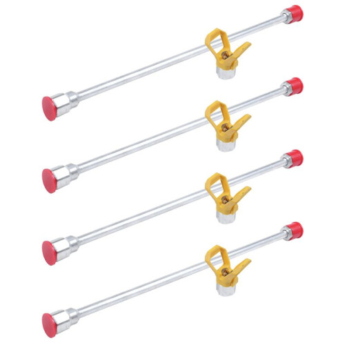4Pc 20 Inch Airless Sprayer Paint Tool Extension Pole 50Cm with Tip Guard Nozzle